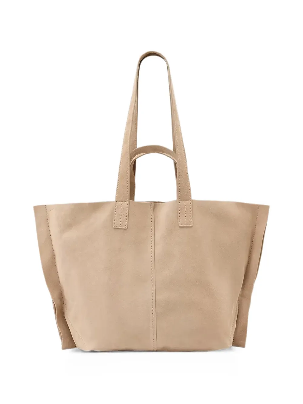 AllSaints Lutece suede-finish panelled tote bag - Toni neutri