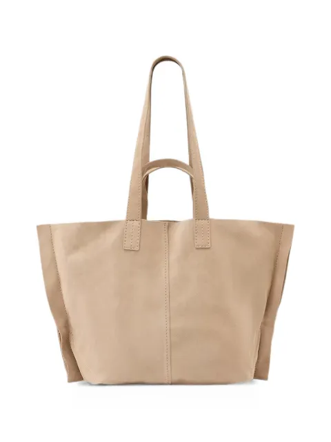 AllSaints Lutece suede-finish panelled tote bag