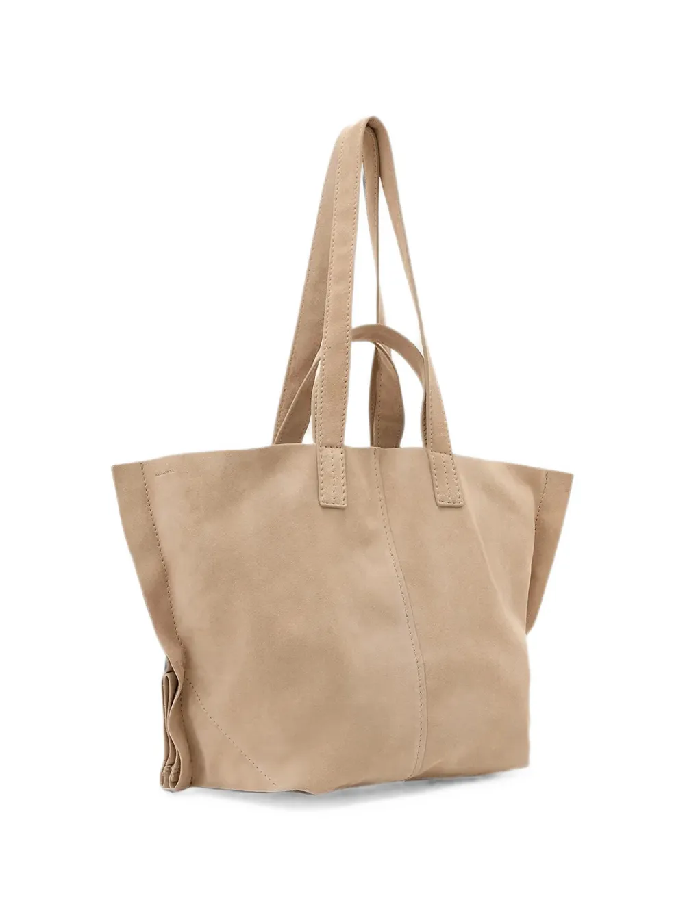 AllSaints Lutece shopper met suède afwerking en vlakken Beige