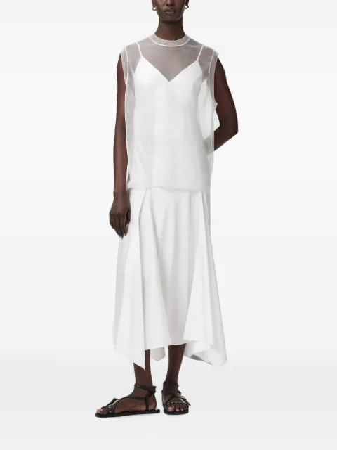AllSaints sheer-overlay flared dress