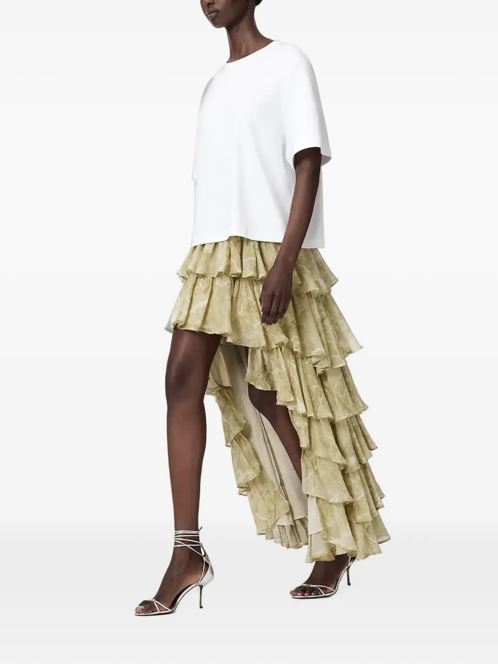 AllSaints Cavarly gelaagde maxi-rok Groen