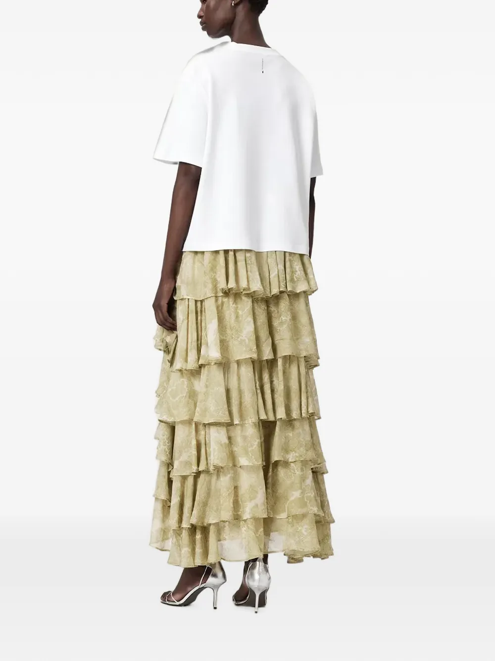 AllSaints Cavarly gelaagde maxi-rok Groen