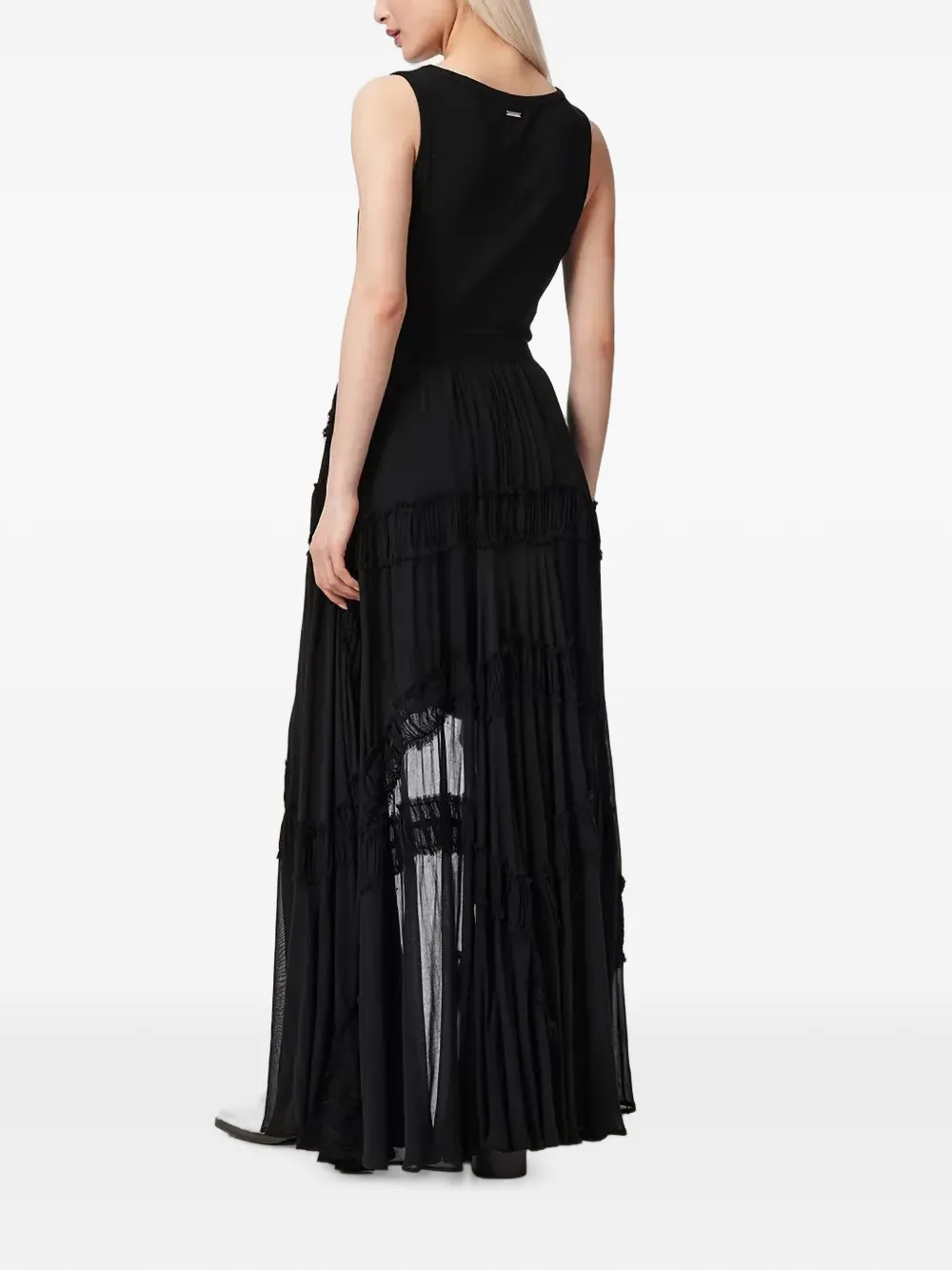 AllSaints Dorina asymmetrische rok met ruches Zwart