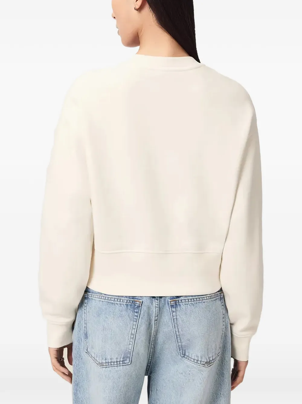 AllSaints Cropped sweater verfraaid met kralen Beige