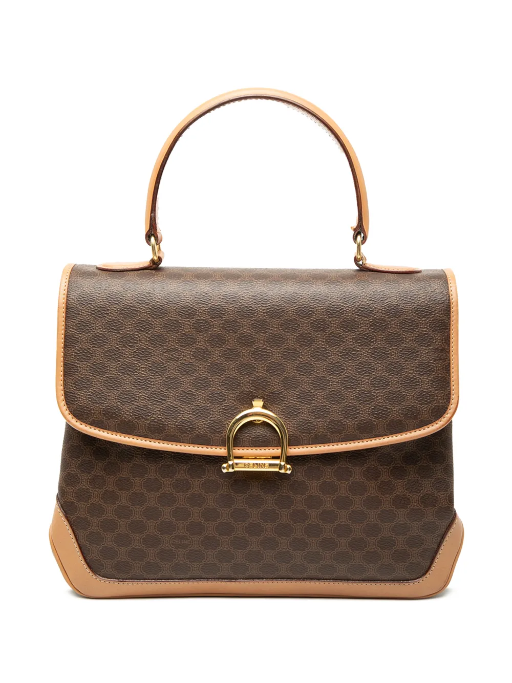 Celine Pre-Owned Borsa a mano Macadam in tela cerata con manico 2014 - Marrone