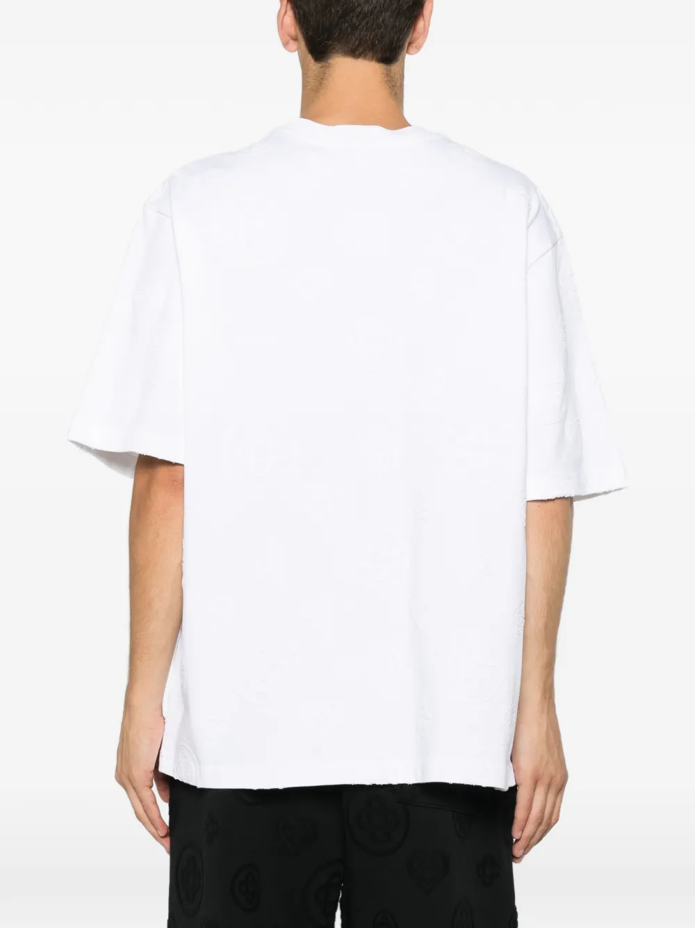 Casablanca T-shirt met logo-reliëf Wit