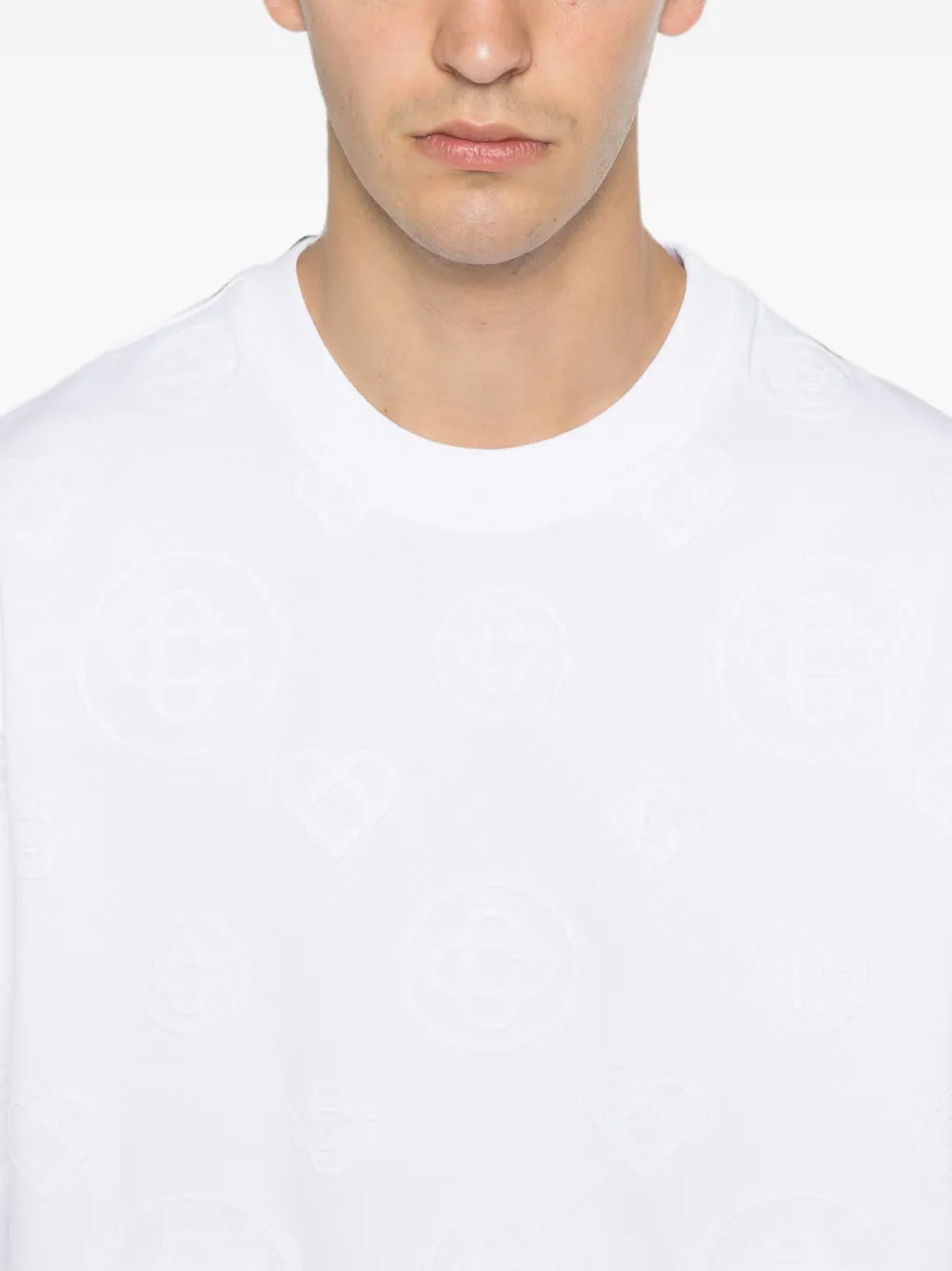 Casablanca T-shirt met logo-reliëf Wit