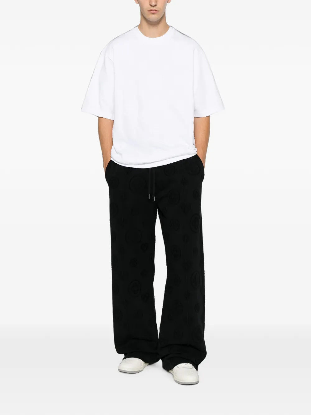 Casablanca T-shirt met logo-reliëf Wit