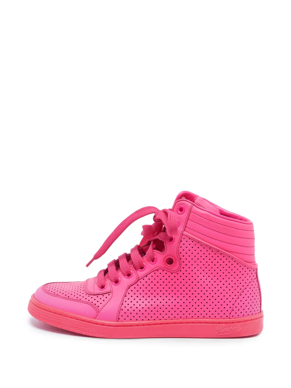 Gucci Pre-Owned Interlocking G high top sneakers - Rosa