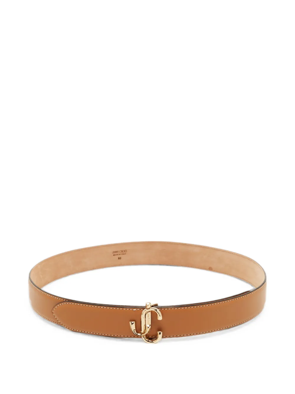 Jimmy Choo Pre-Owned JC Logo leather belt - Marrone