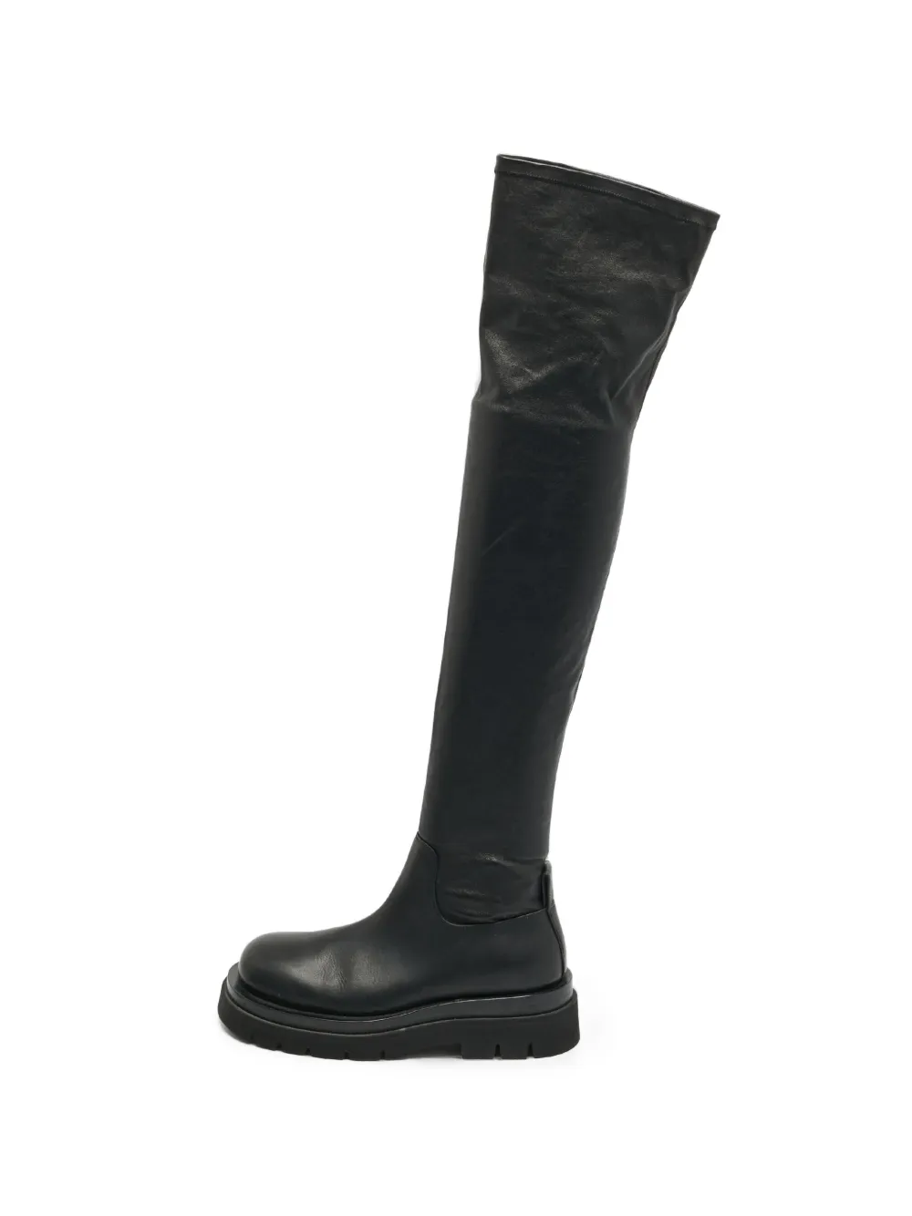 Bottega Veneta Pre-Owned Lug over-the-knee boots - Nero