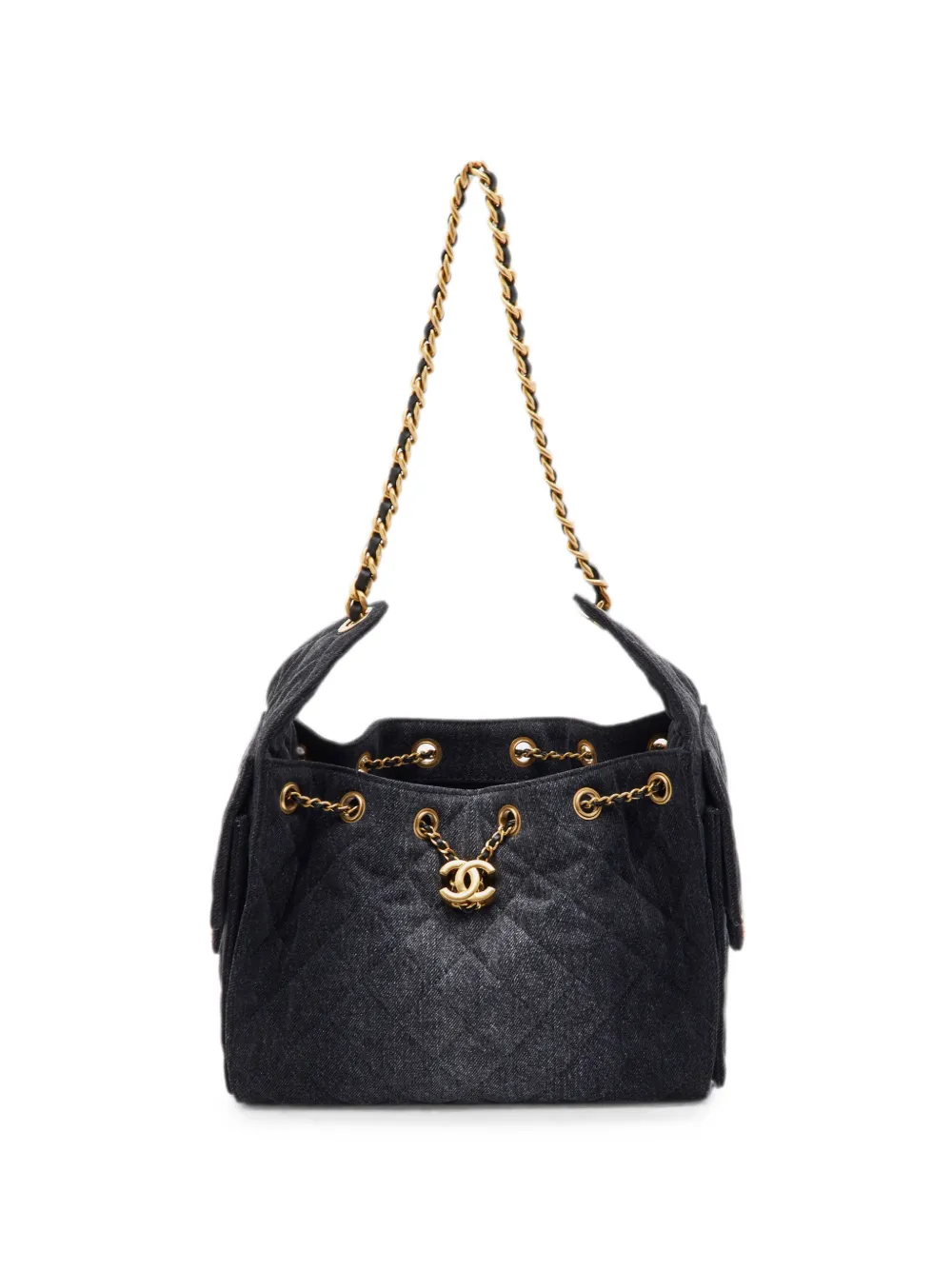 CHANEL Pre-Owned Chanel 25 quilted drawstring shoulder bag - Nero