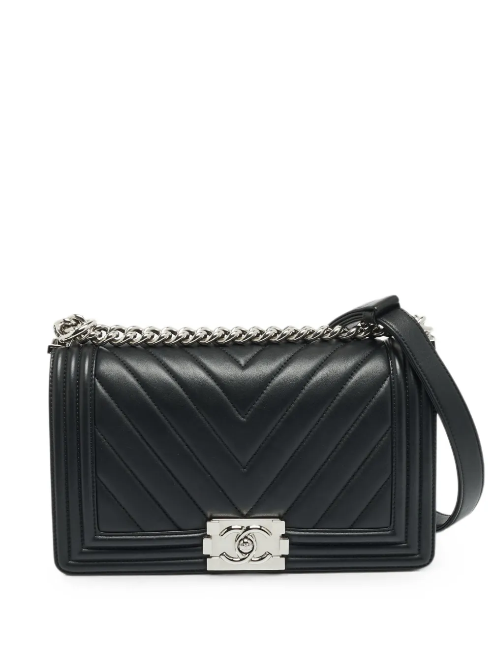CHANEL Pre-Owned medium Boy chevron-quilted shoulder bag - Nero
