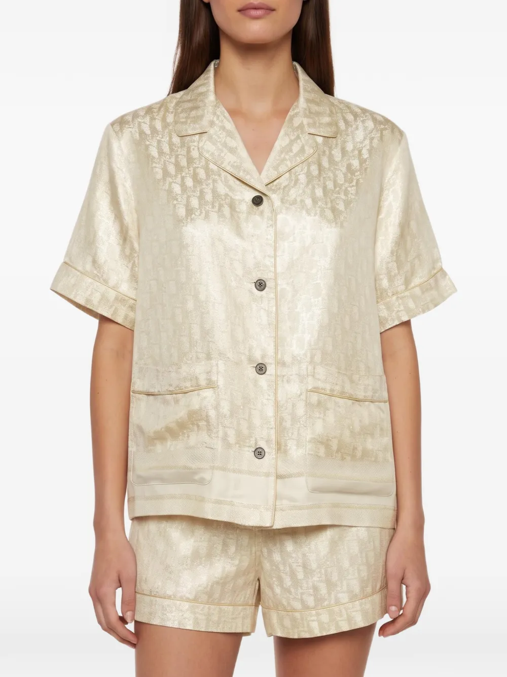 Christian Dior Pre-Owned Oblique jacquard shirt - Toni neutri