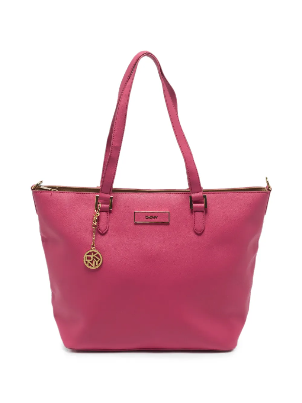 Pre-owned Dkny Saffiano Tote Bag In Pink