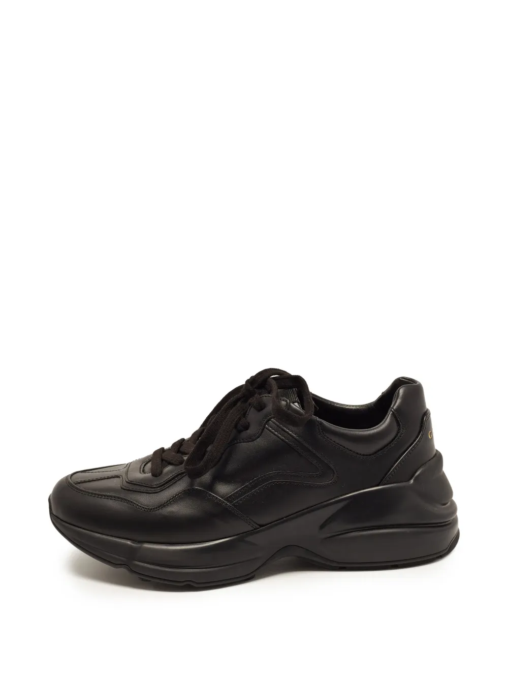 Gucci Pre-Owned Rhyton leather sneakers - Black