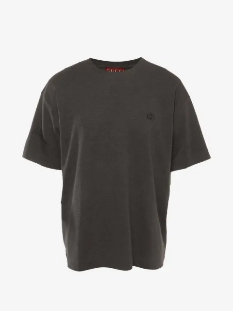 Gucci Pre-Owned embroidered logo crewneck  T-shirt