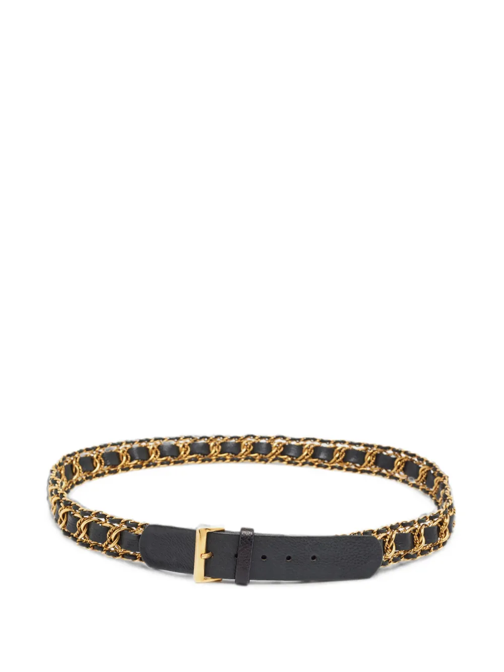 Chloé Pre-Owned chain-link buckle belt - Nero