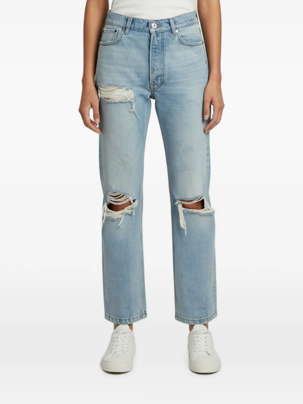 Balenciaga Pre-Owned distressed jeans - Blu