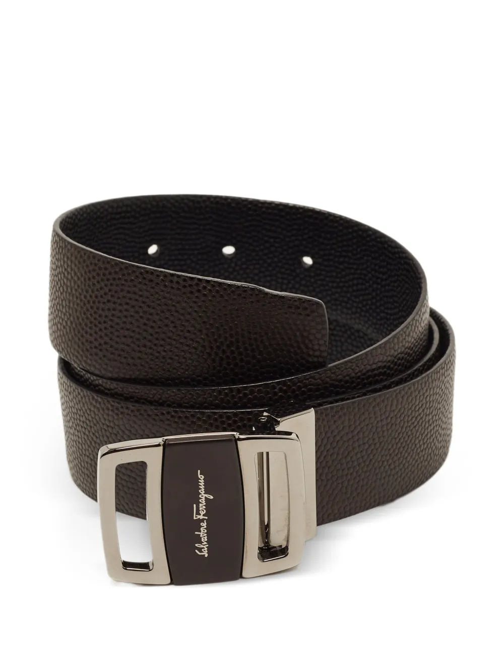 Ferragamo Pre-Owned reversible pebble-effect belt - Nero