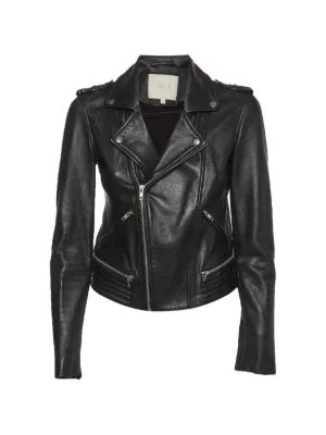 MOSCHINO レザージャケット CHERRY PIE Moschino Cherry Pie Leather Jacket | Black | FARFETCH GE