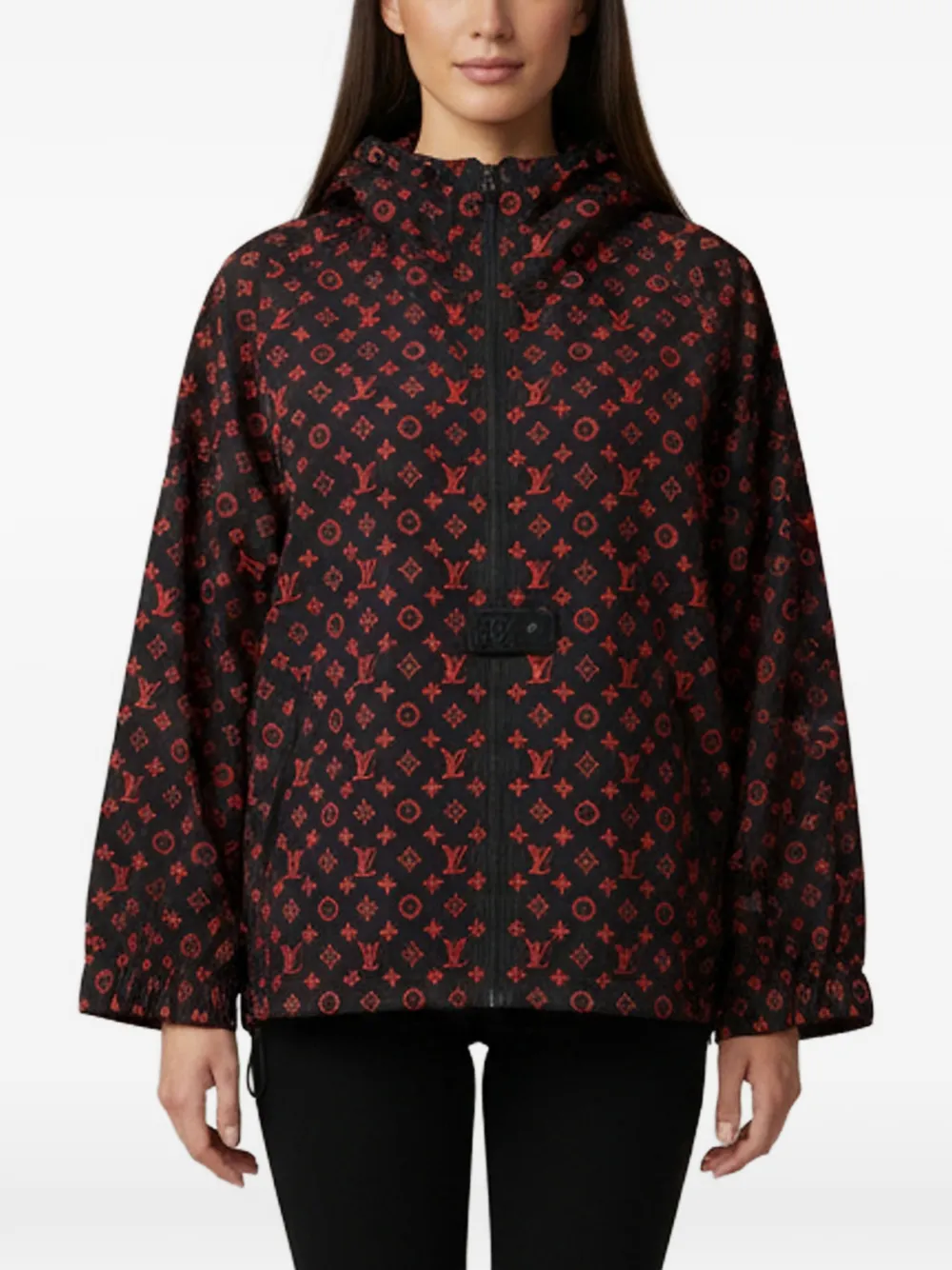 Louis Vuitton Pre-Owned Monogram print windbreaker jacket - Nero
