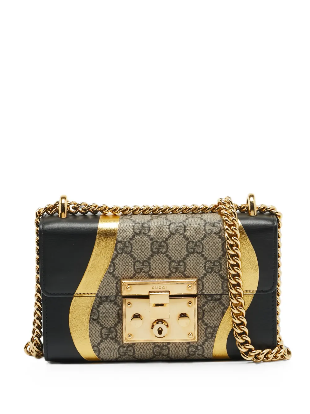 Gucci Pre-Owned Padlock small GG Supreme mini bag - Nero