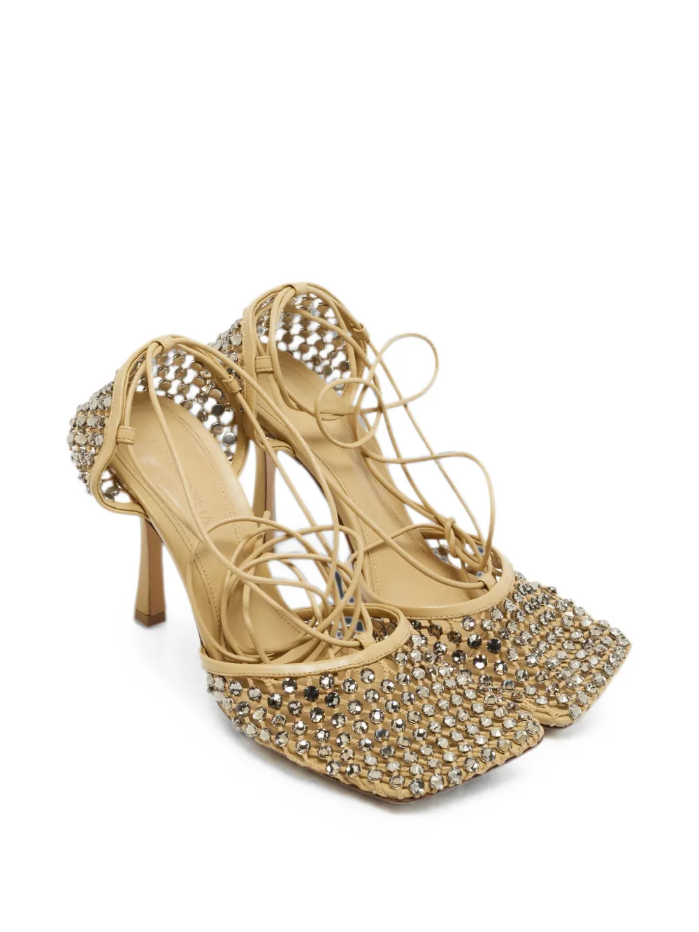 Bottega Veneta Pre-Owned Stretch crystal-embellished pumps - Toni neutri