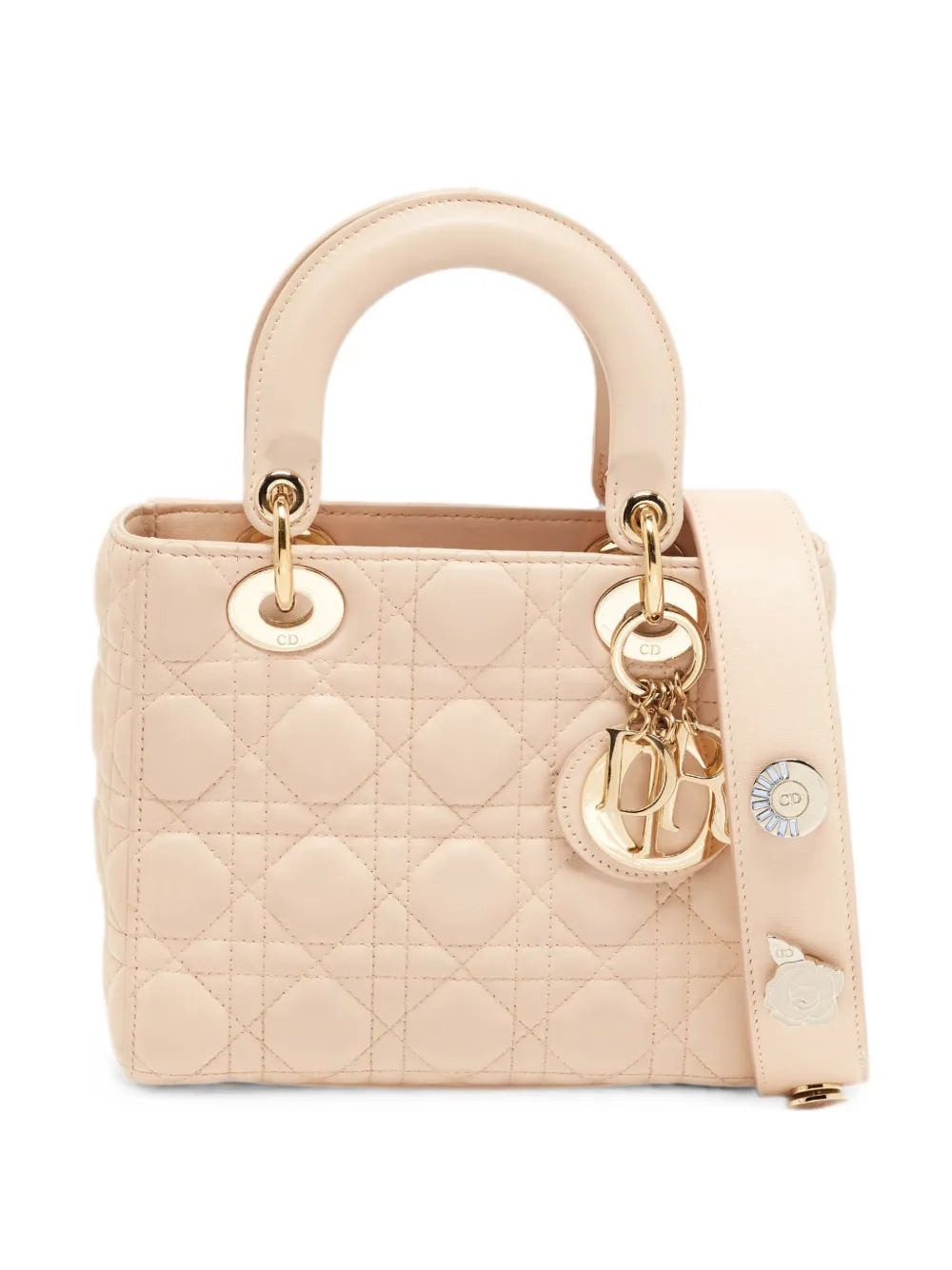 Christian Dior Pre-Owned 2017 small Lady Dior Cannage tote bag - Rosa