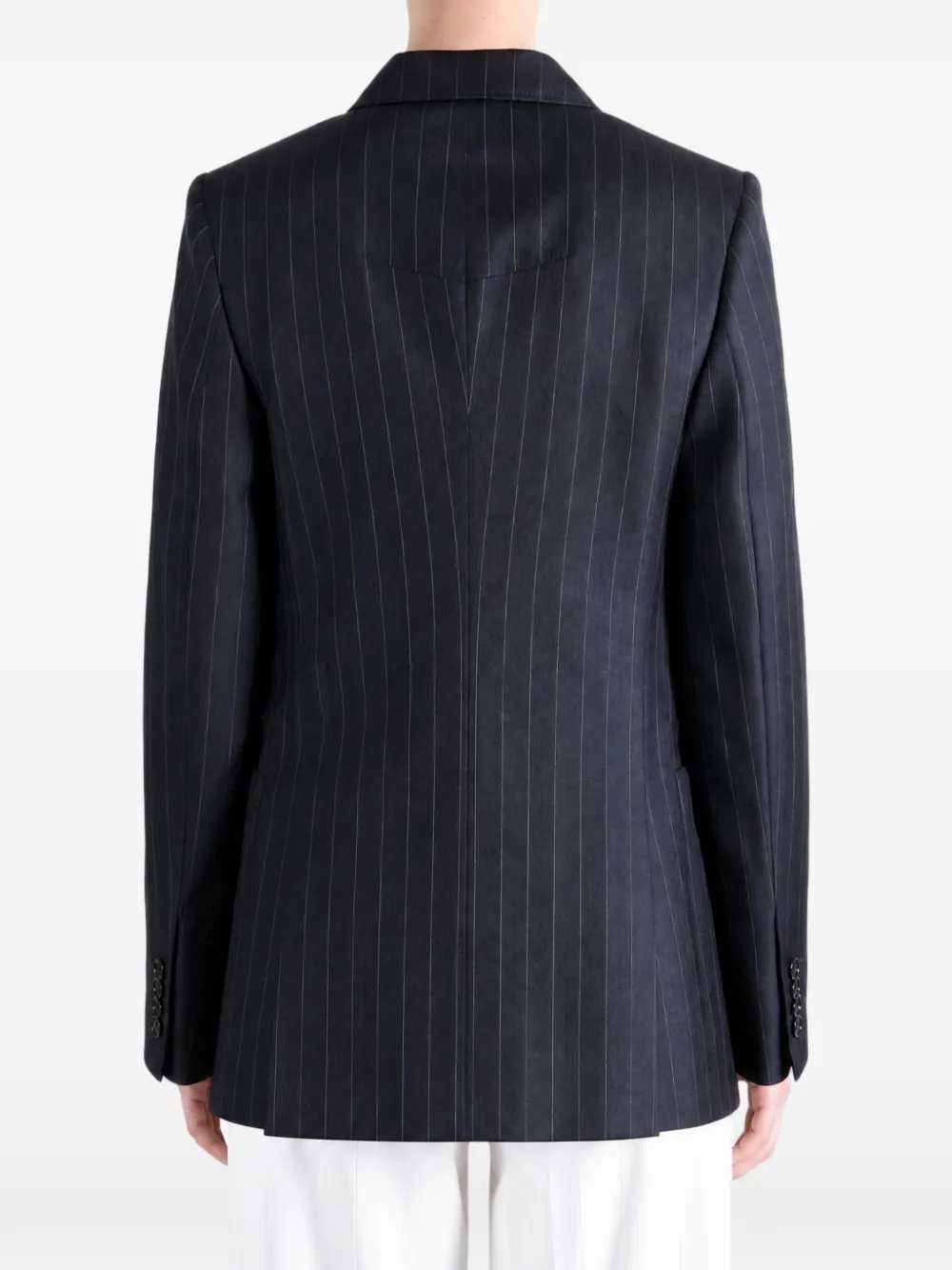 Givenchy Jack met krijtstreep en dubbele rij knopen Blauw