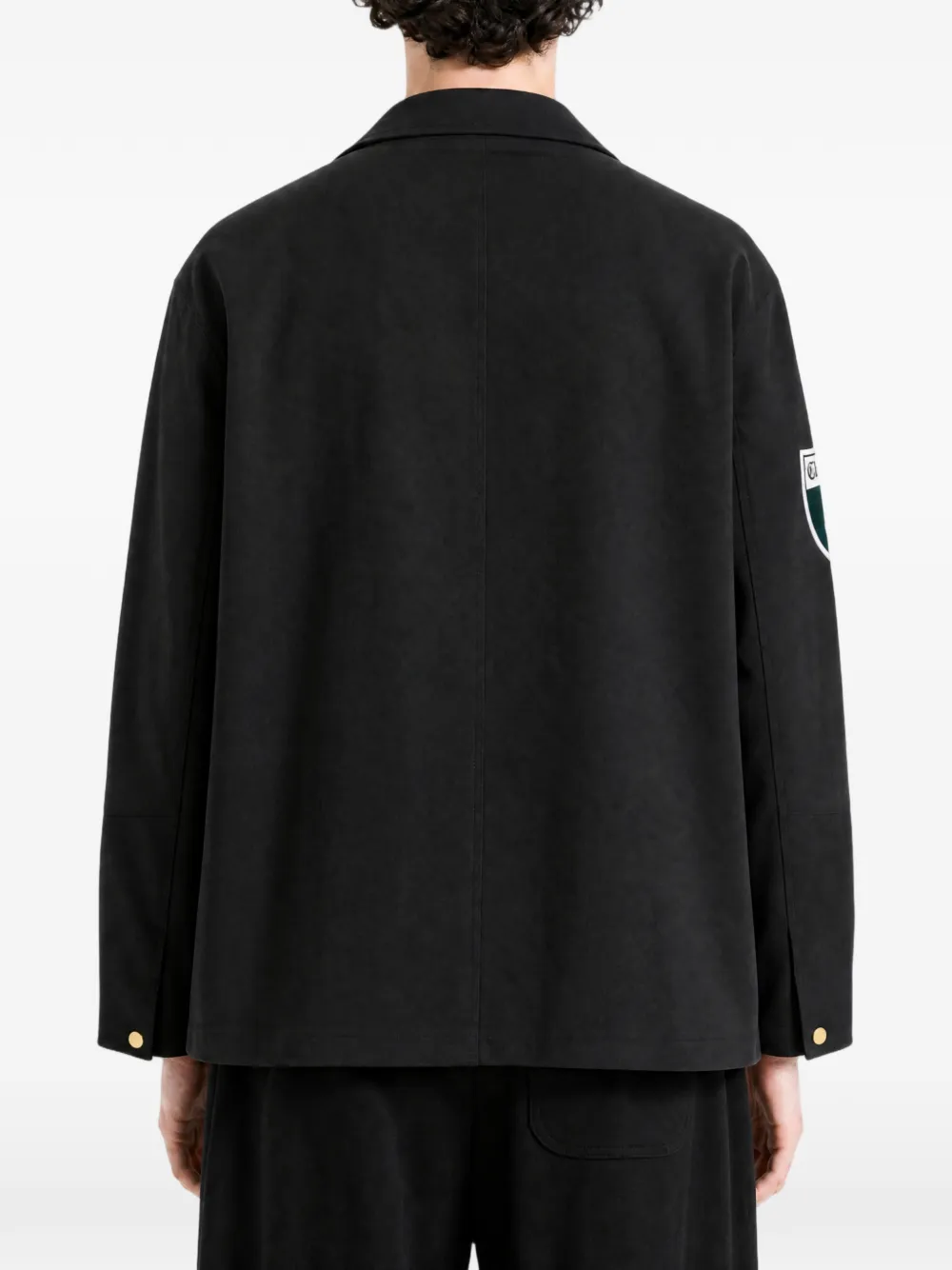 adidas x Willy Chavarria Players logo-patch button-up blazer Zwart