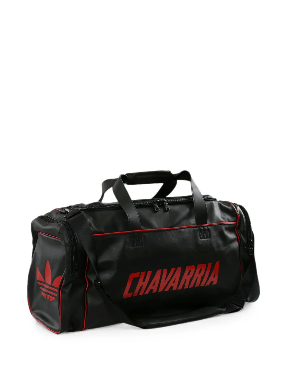 adidas logo-print piped shoulder bag Zwart