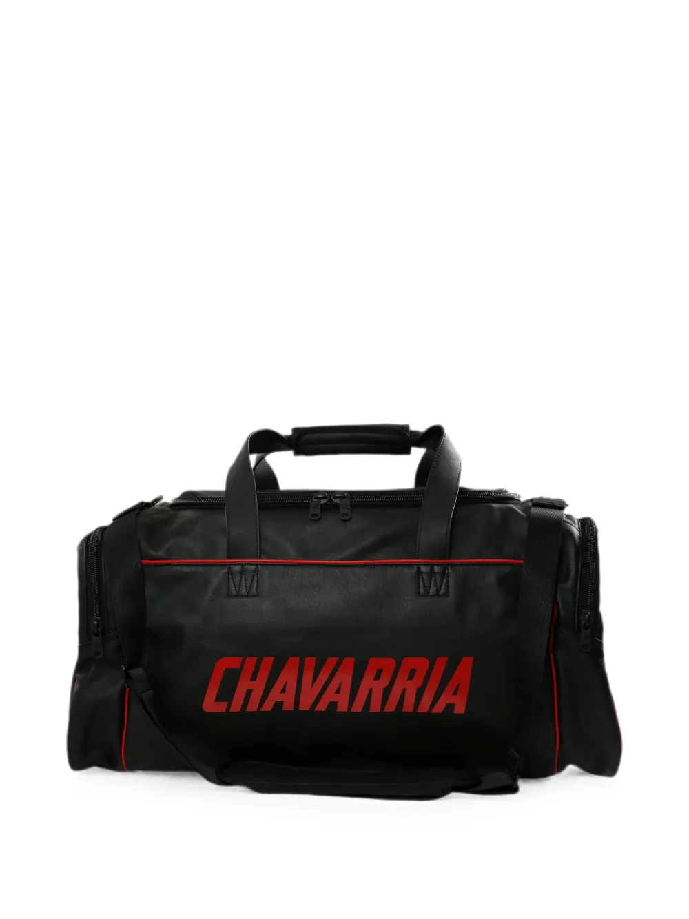 adidas - logo-print piped shoulder bag - unissex - couro de bezerro - OS - Preto