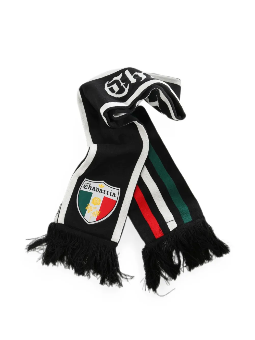  Adidas Logo-patch Fringed Scarf - Negro 