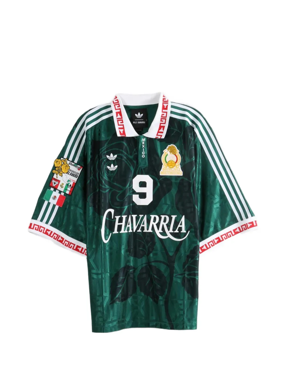 adidas x Willy Chavarria Poloshirt mit Logo-Print - Grün
