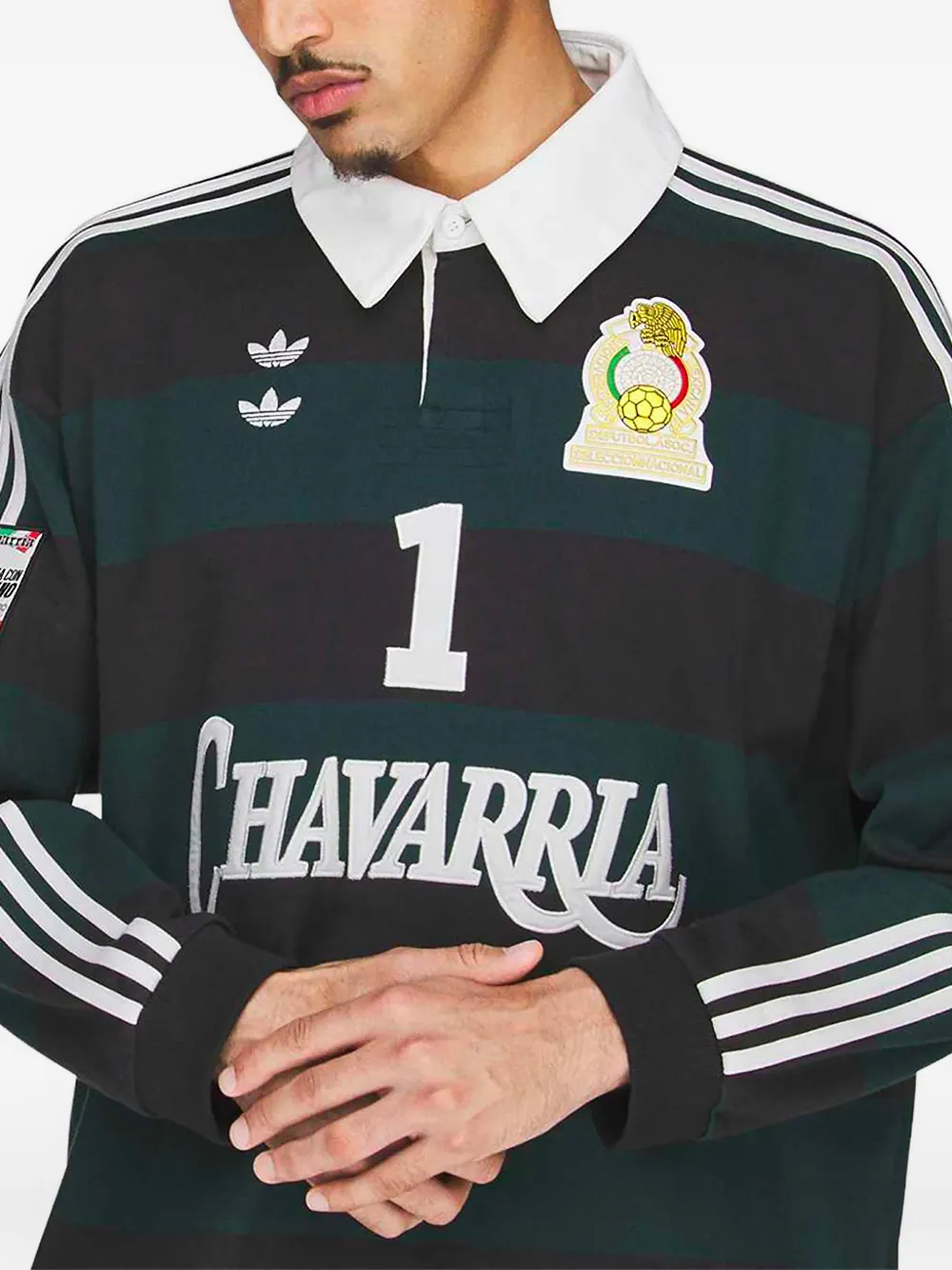 Adidas x Willy Chavarria LS Rugby Shirt | Green | FARFETCH
