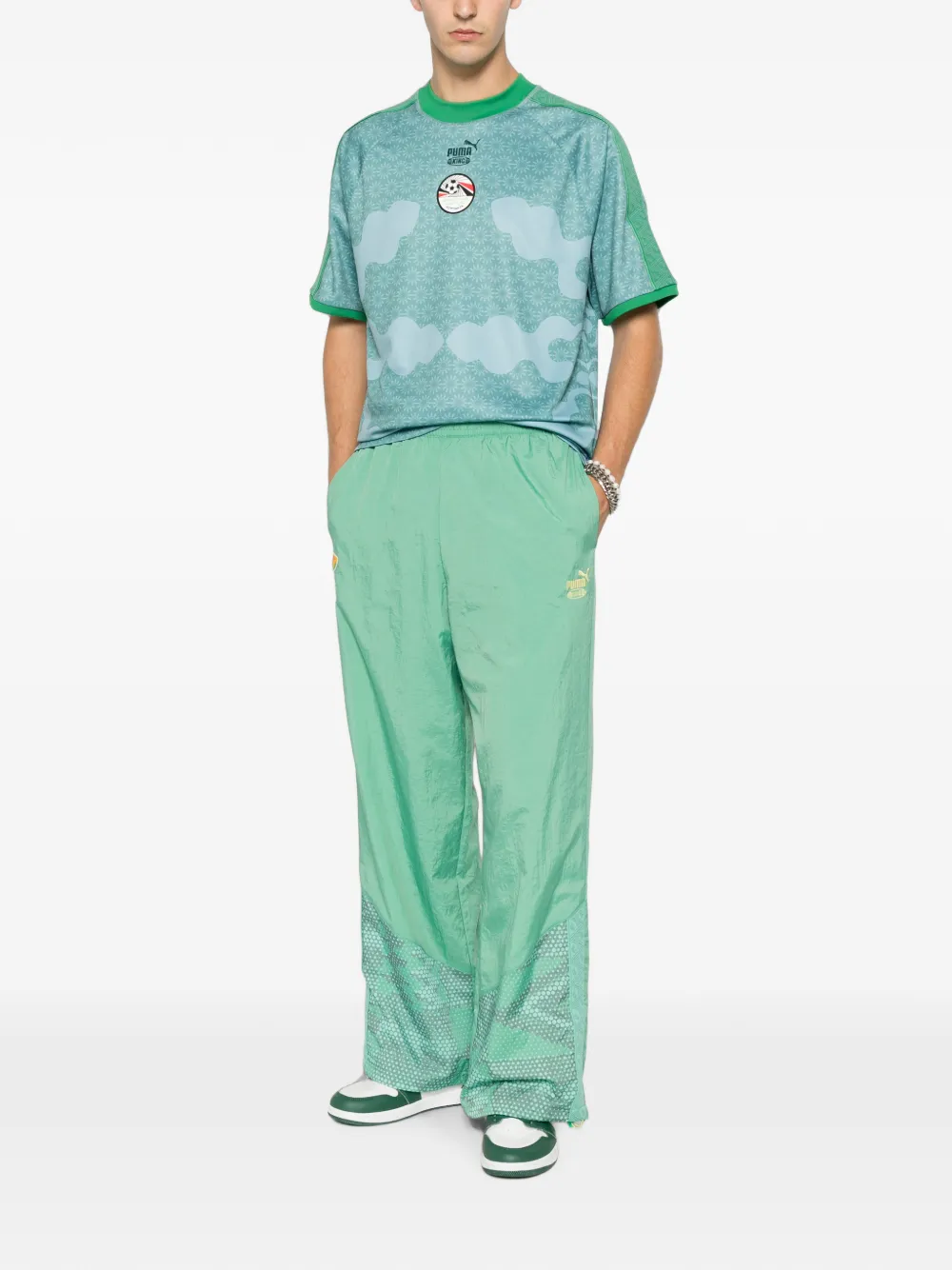 PUMA Trainingsbroek met geborduurd logo Groen