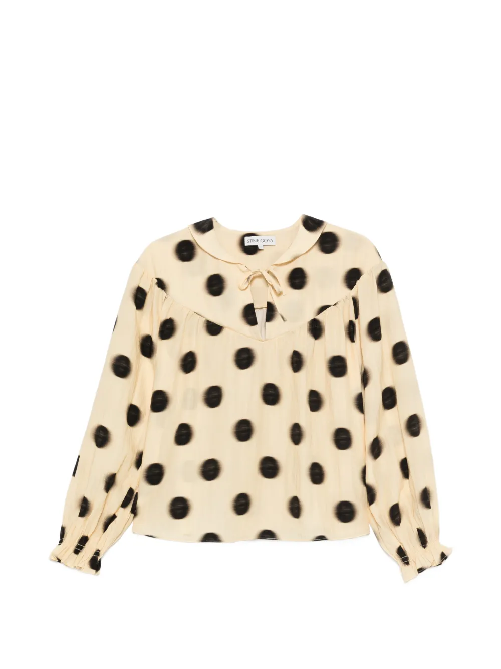 Stine Goya polka-dot tie-neck blouse - Toni neutri