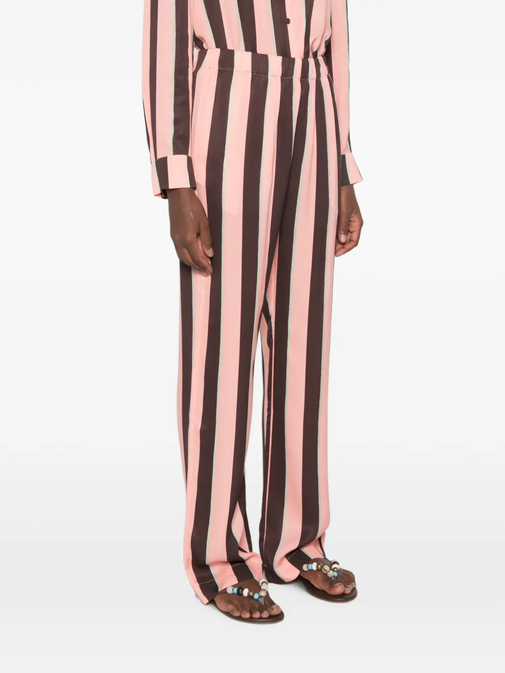 Stine Goya Gestreepte broek Roze