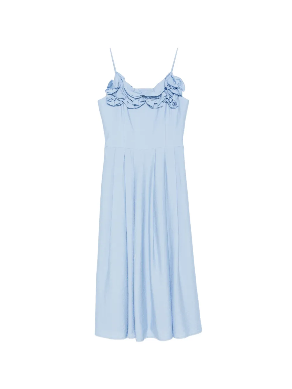 Stine Goya ruffled spaghetti-strap dress - Blue
