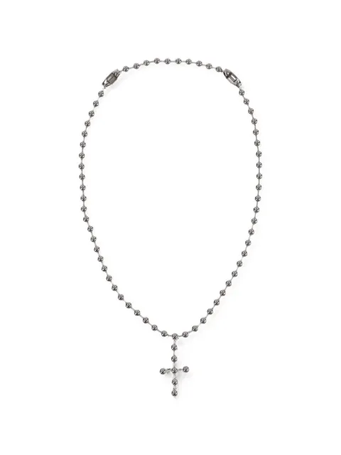 Diesel ball-chain cross pendant necklace