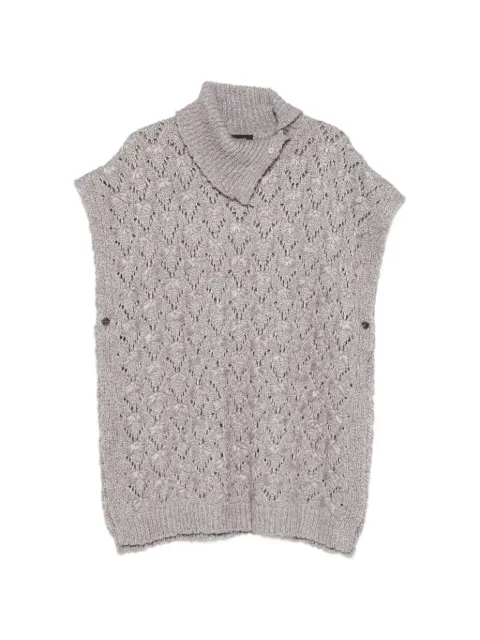 Fabiana Filippi open-knit poncho