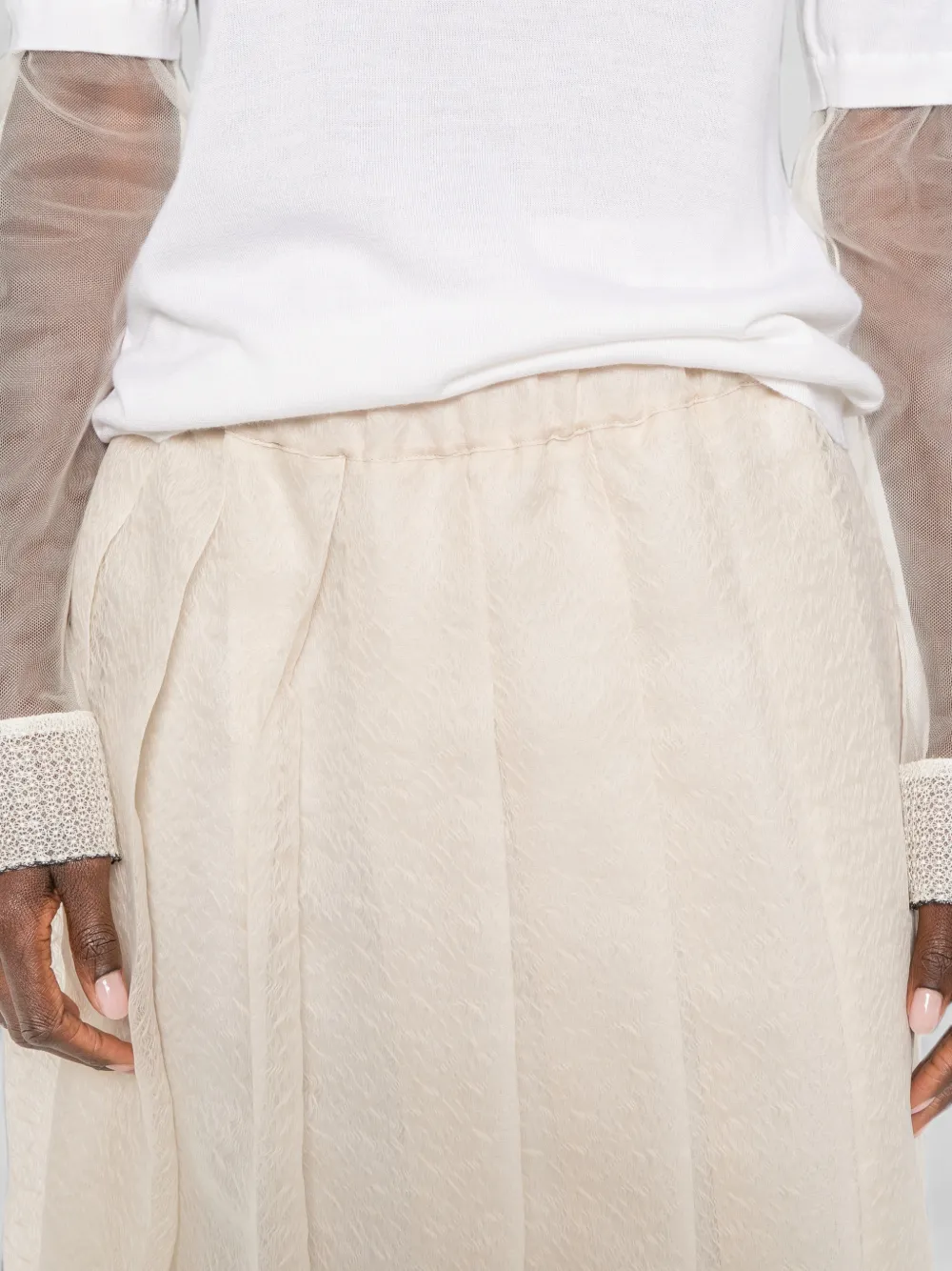 Fabiana Filippi Geplooide midi-rok Beige