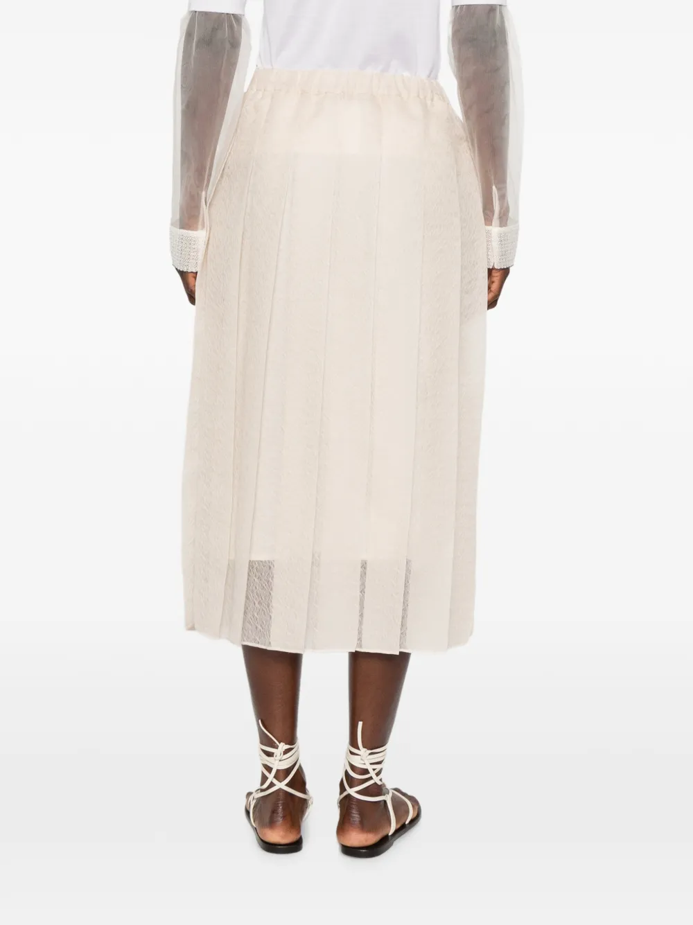 Fabiana Filippi Geplooide midi-rok Beige
