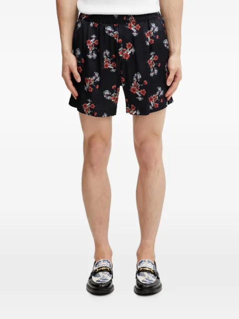 RHUDE floral-print silk shorts