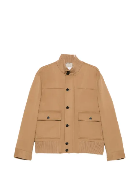 Lardini button-up ribbed-trim jacket