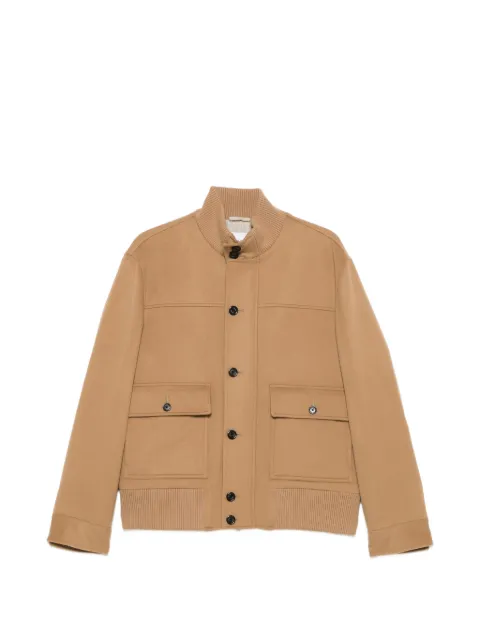 Lardini button-up ribbed-trim jacket