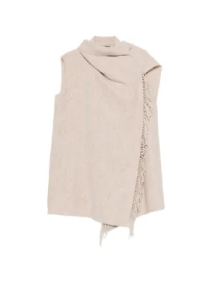 Fabiana Filippi オープンニット ポンチョ | グレー | FARFETCH JP