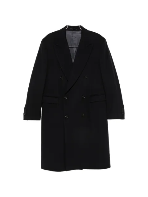 Lardini double-breasted peak-lapel coat