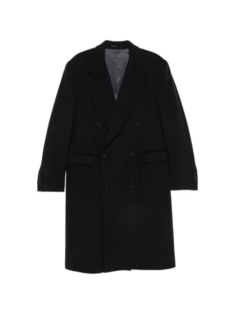 Lardini double-breasted peak-lapel coat